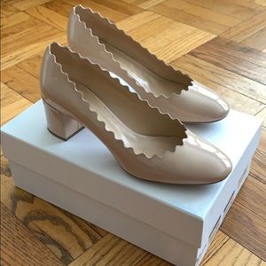 Chloe Patent Leather Scalloped Pump